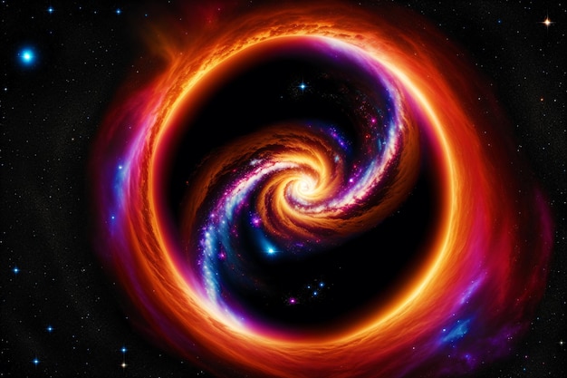 Photo space background cosmic enigma capturing the mysteries of a black hole in space generative ai