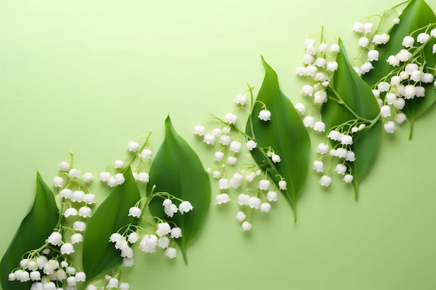 Космический фон лист красивая природа зеленый приветствие цвести копия весенние цветочные цветы Генеративный AI