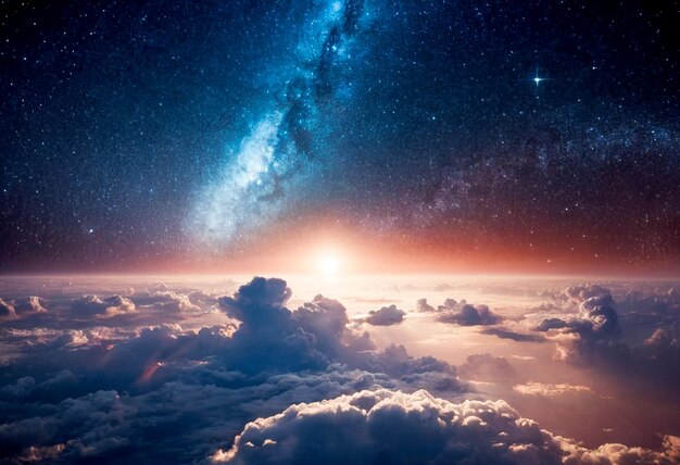 space background long banner panoramic sky sky scene