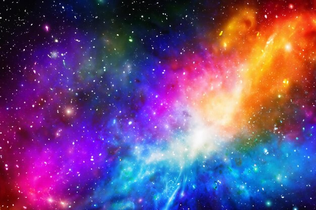 Foto space background realistic starry night cosmos and shining stars milky way and stardust color galaxy