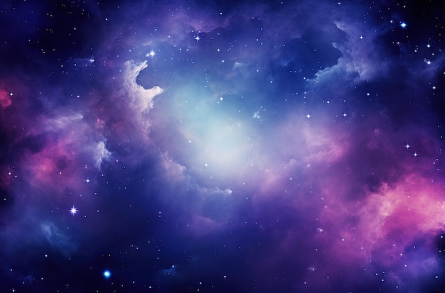 Фото Космический фон реалистичный звездная ночь космос