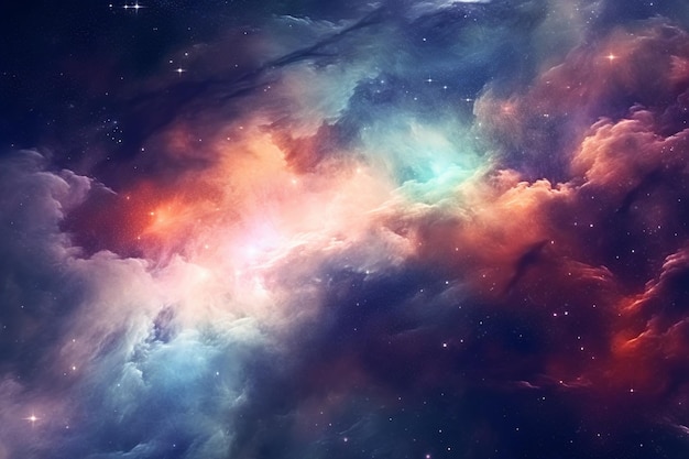 Space background with nebula and stars