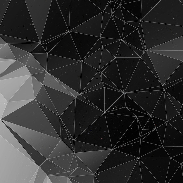 Space background with polygons