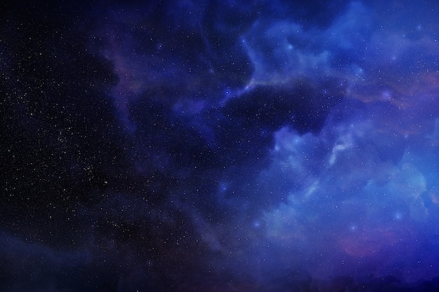 Космический фон с реалистичной туманностью и сияющими звездами