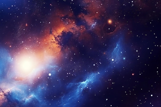 Space background with stardust and shining stars Beautiful outer space Infinite universe