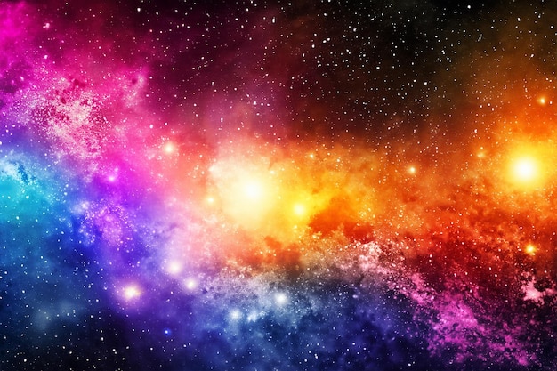 Foto space background with stardust and shining stars realistic colorful cosmos with nebula and milky way