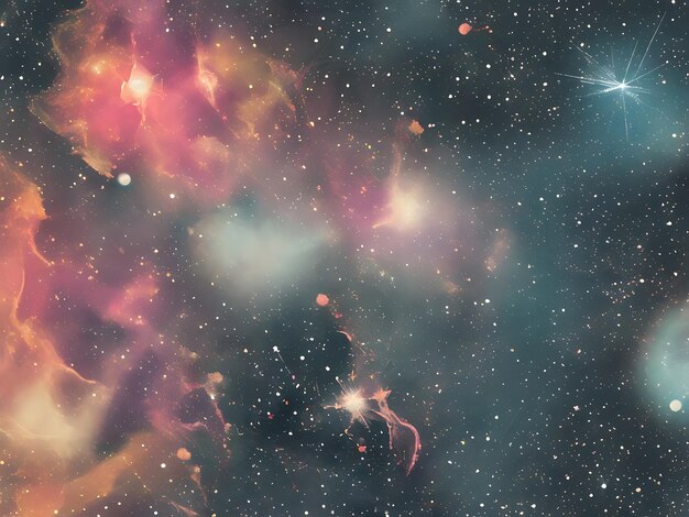 스타더스트와 빛나는 별이 있는 우주 배경은 성운과 은하수가 있는 현실적인 다채로운 코스모스입니다.