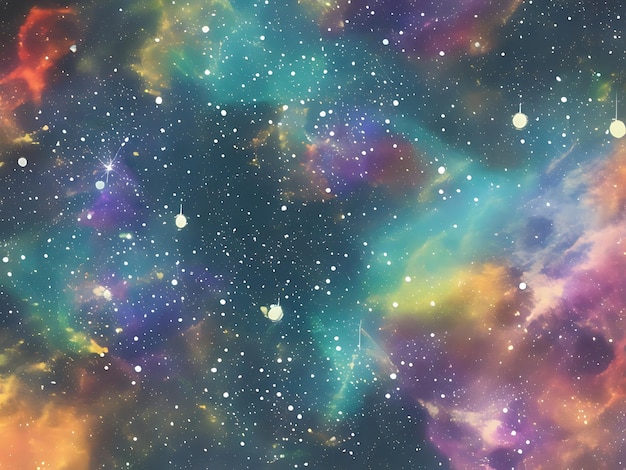 Space background with stardust and shining stars realistic colorful cosmos with nebula and Milky Way