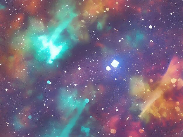 Space background with stardust and shining stars realistic colorful cosmos with nebula and Milky Way