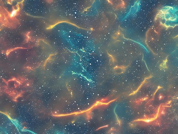 Космический фон со звездной пылью и сияющими звездами, реалистичный красочный космос с туманностью и Млечным Путем