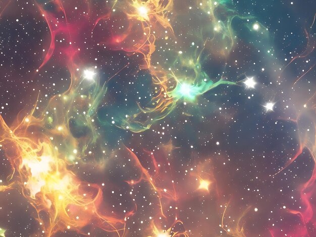 Space background with stardust and shining stars realistic colorful cosmos with nebula and Milky Way