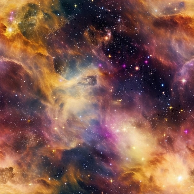 星と星雲のある宇宙の背景