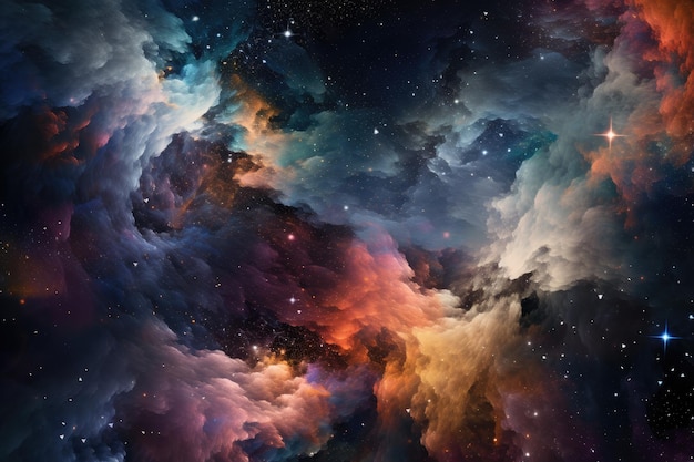 Space background with Vibrant Galaxies Luminescent Nebulas and a Sea of Stars galaxy background