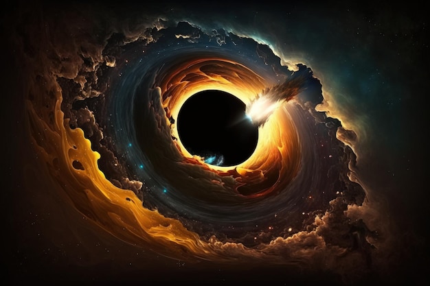 Space based black hole This images components were provided by NASA