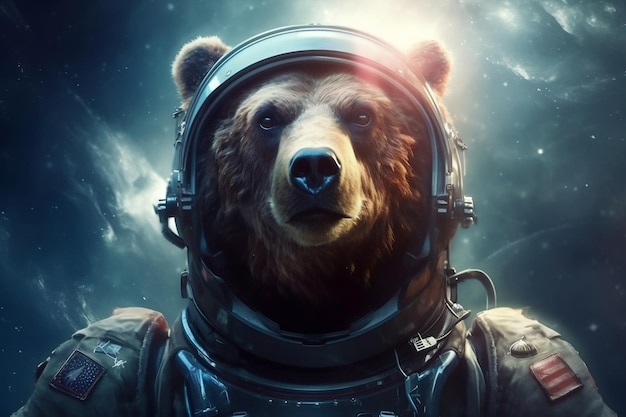 Space Commander Bear Generative AI