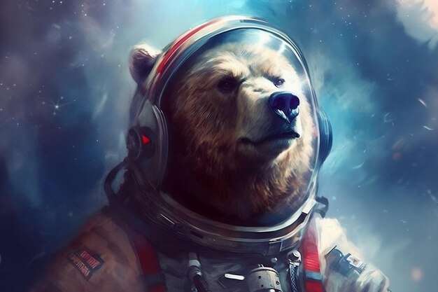 Space Commander Bear Generative AI