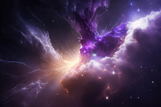 Space cosmos illustration on the origin of life universe galactic explosion comets constellations and nebulae