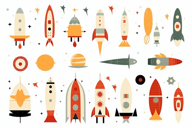 Photo space elements including rocket