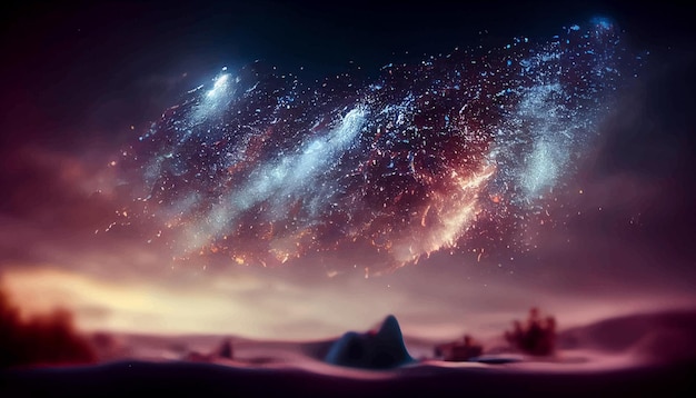 Space epic realistic galaxy illustration