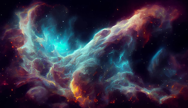 Space epic realistic galaxy illustration