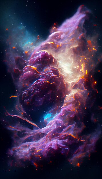 Space epic realistic galaxy illustration