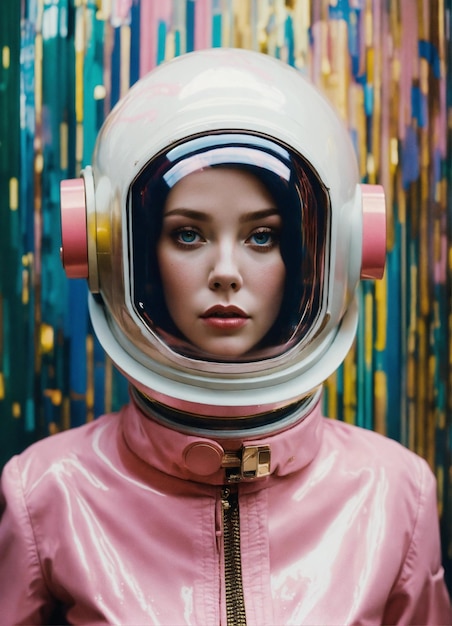 Foto ragazza della moda spaziale