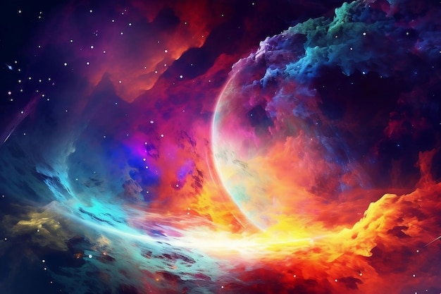 Premium AI Image | Space galaxy fantastic scenes with nebula science ...