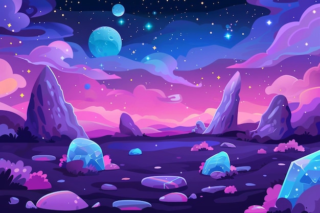 Space game start background