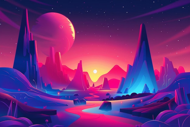 Space game start background