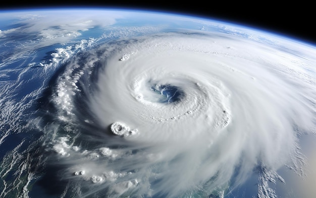 Space Gaze Cyclone Eye Aerial View