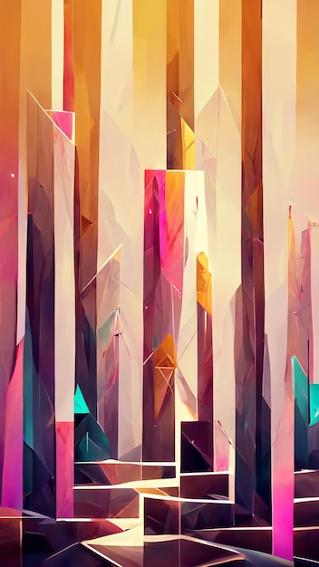 Space geometric magic lines background