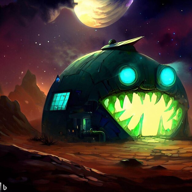 space giant alien space home alien house