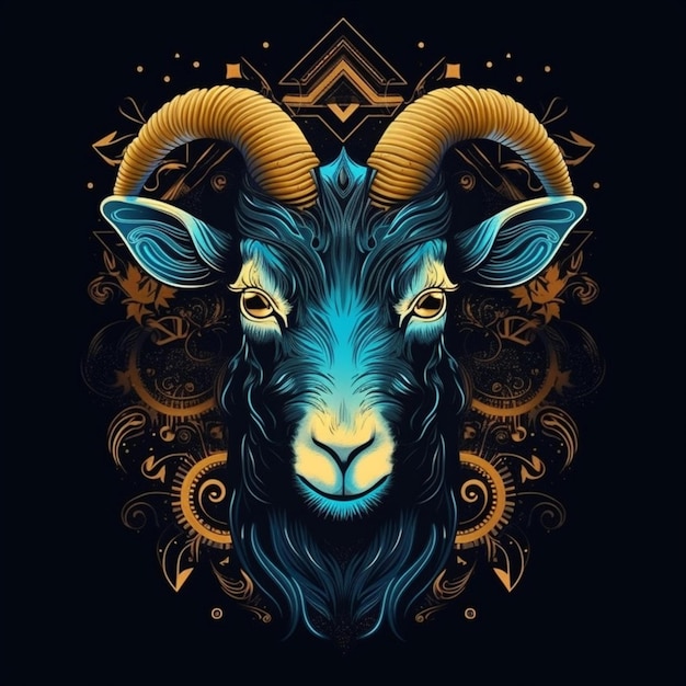 Premium AI Image | space goat