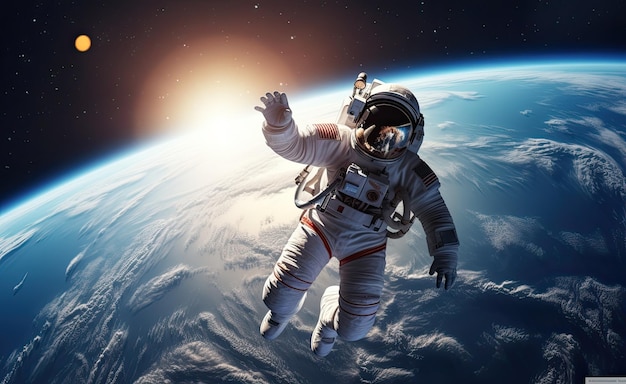 Космический человек Айви в космосе на борту