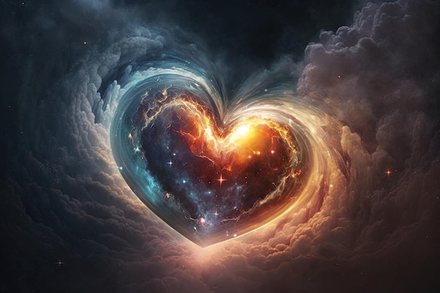 Space Nebula Heart