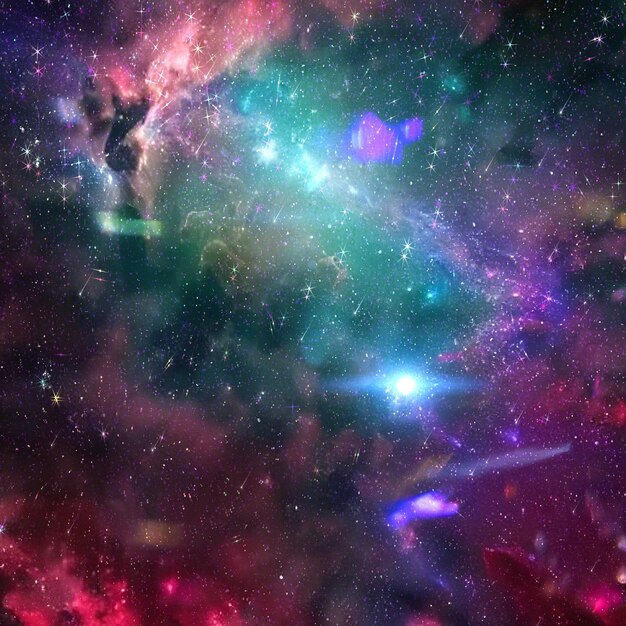 Space nebula and stars cosmic planet universe background