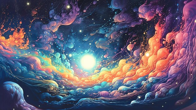 Space painting art