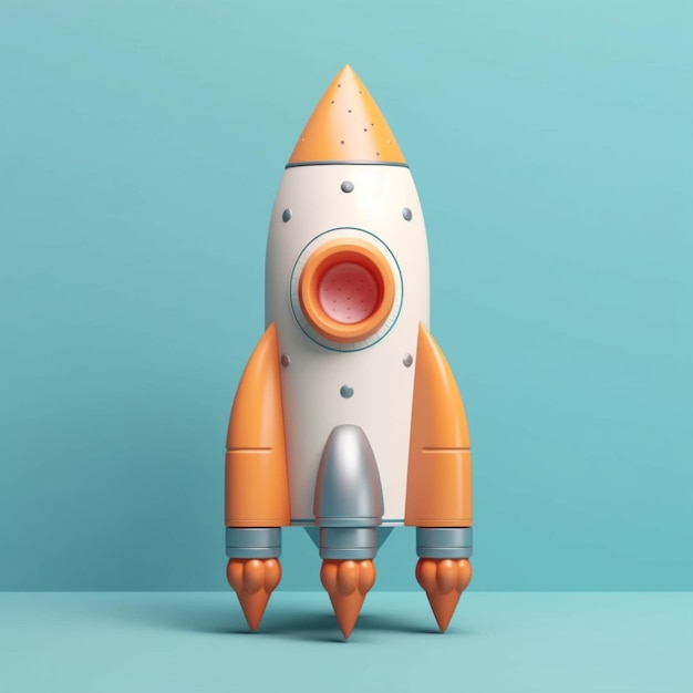 Space rocket transport to universe cartoon AI Generated