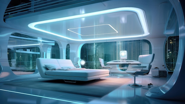 Space room architecture background