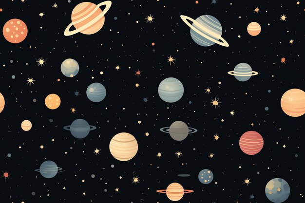 Photo a space seamless pattern