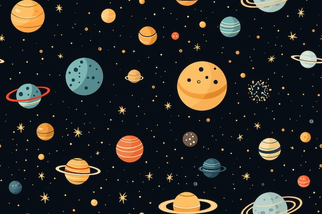 A space seamless pattern