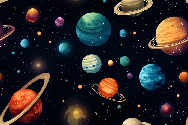 A space seamless pattern