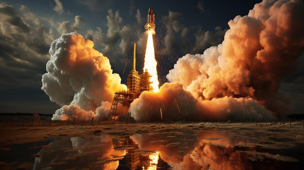 Photo space shuttle launch a spectacle of innovation