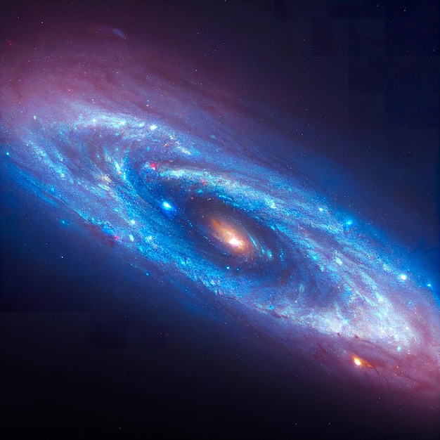 우주 별과 은하 배경 디지털 그림