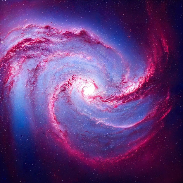 우주 별과 은하 배경 디지털 그림