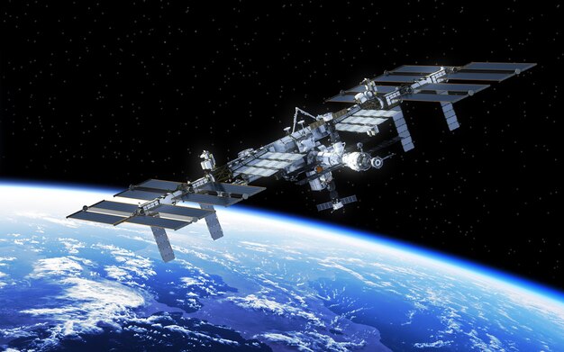 The space station is operating in an orbit around the Earth