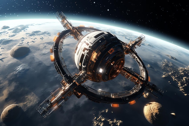 a space station in space