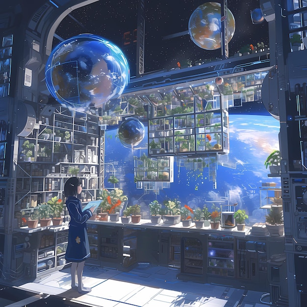 A Space Stations Floral Oasis