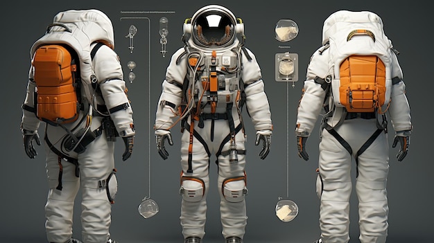 Foto progettazione del sistema di ventilazione della tuta spaziale