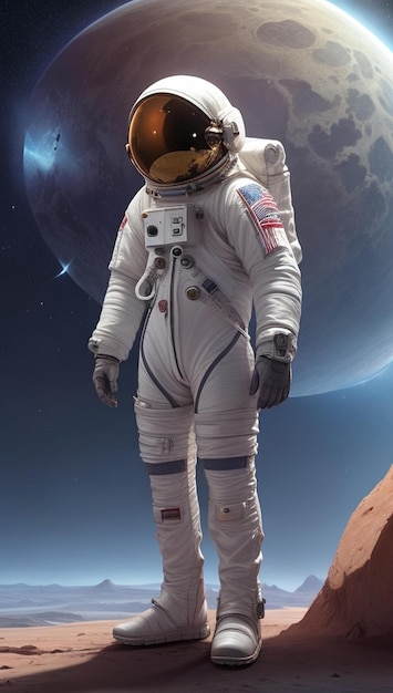 A space suit with a space suit on it